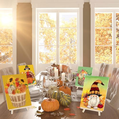 Sherr 12 Pcs Pre Drawn Canvas Pre Printed Canvas for Adults Sip and Paint Party Canvases Painting Kit for Summer Easter Mother's Day Party Favor(Thanksgiving,8 x 10 Inch) - size: 8 x 10 Inch, style: Thanksgiving