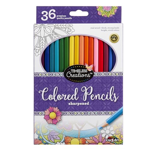 Cra-Z-Art Timeless Creations Adult Coloring: 36ct Colored Pencils (10455-24) - size: 36 Count (Pack of 1)