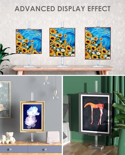 Adjustable Tabletop Acrylic Easel Stand for Picture Frames & Photo Display – Art Easel, Holds Frames up to 17" H, Perfect for Table Decor, Wedding Sign, Artwork Holder (2) - size: 2-Pack, 17"H
