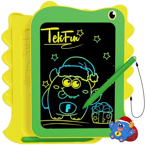 TEKFUN LCD Writing Tablet for Kids, Doodle Board Drawing Pad, Dinosaur Toys for Kids, Travel Toys for 3 4 5 6 Year Old Boys Girls, Easter Birthday Christmas Gift (8.5in Green) - color: Green, size: 8.5in