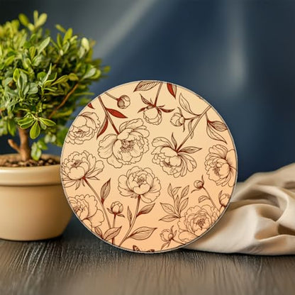 CHGCRAFT Realistic Flowers Pattern Polymer Clay Texture Sheet Plant Leaves and Peonies Silicone Clay Texture Mat for Polymer Clay Making Earrings Jewelry DIY Crafts 5.5 × 5.5 Inch
