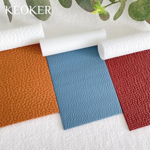 KEOKER Polymer Clay Leather Texture Roller, Leather Texture Roller for Polymer Clay, Polymer Clay Texture Roller, Like Polymer Clay Texture Sheets, Great Work with Polymer Clay Cutters - color: Litchi Grain