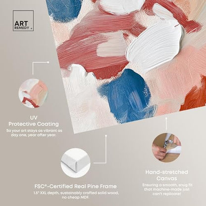Art Remedy Pastel Hue Abstract Canvas, 40" x 40", Gallery Wrapped, Emotional Expression Colors I Set - color: Gallery Wrapped, size: 40" x 40"
