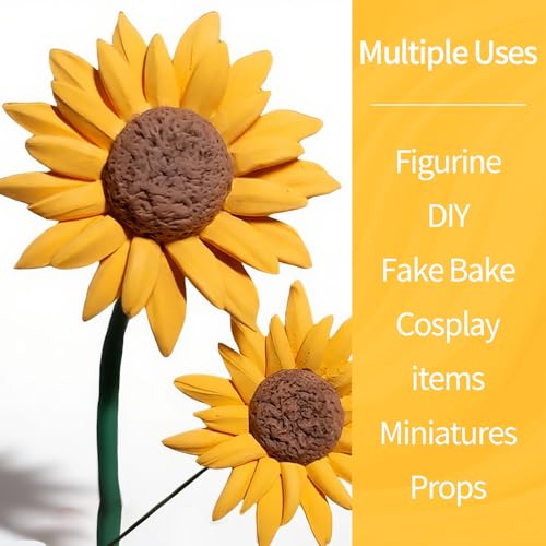 Lightweight Clay - Air Dry Clay, Ultra Light & Soft, Safe & Non-Toxic, Moldable & Flexible, DIY Modeling Clay for Anime Figures, Sculpting, Molding, Creative Art Crafts - color: Yellow