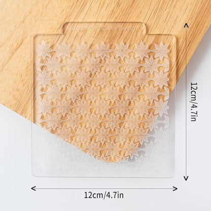 KALAIEN 3 Pack Cookie Embosser Set, Fondant Impression Mats Acrylic Embosser for Fondant Stamps, Texture Sheets for Polymer Clay, Chocolate, Cupcake Topper, Fondant Molds-Style 3 - color: Style 3
