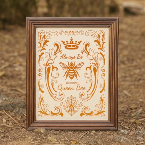 2 Sheets Queen BEE Silkscreen Stencil, European Style Painting Stencils Templates Reusable Self-Adhesive Silk Screen Printing for Wall Border Wood Fabric Home Craft Decor - style: Queen BEE