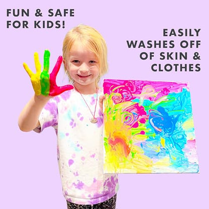Handy Art Washable Finger Paint, Violet, 16 oz Bottle, Easy Clean Up, Sensory Paints for Fingers & Hand Prints, Ages 3 & Up, Safe for Kids & Toddlers, AP Certified Non-Toxic, Made in USA - color: Violet