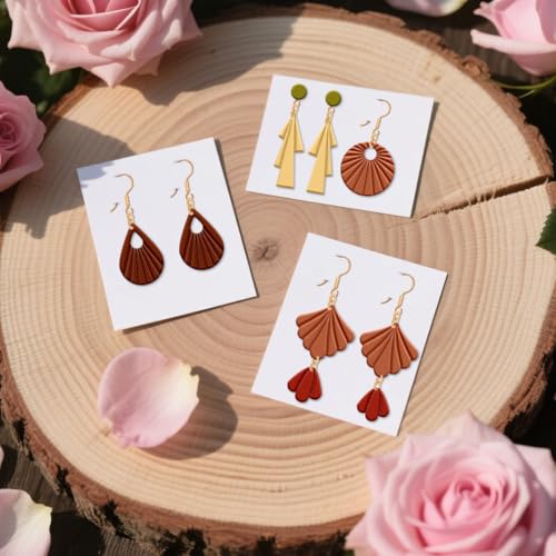 22Pcs Geometry Polymer Clay Cutters Boho Clay Earrings Cutters Polymer Jewelry Cutter for Earrings Making Birthday Party DIY Supplies - style: Geometry