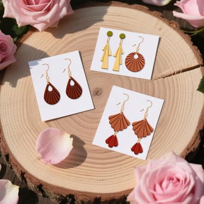 22Pcs Geometry Polymer Clay Cutters Boho Clay Earrings Cutters Polymer Jewelry Cutter for Earrings Making Birthday Party DIY Supplies - style: Geometry