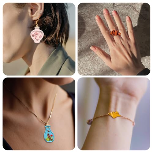 16Pcs Glass Bottle Polymer Clay Cutters Drift Bottle Ocean World Clay Earrings Cutters Polymer Jewelry Cutter for Earrings Making Birthday Party DIY Supplies - style: Glass Bottle