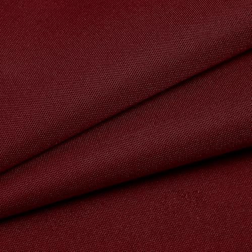 Waterproof Canvas Fabric by The Yard – 58" 600D Polyester Cordura Fabric – Upholstery Fabric for Indoor Outdoor Chair(Burgundy, 5 Yard (58"x 180") - color: Burgundy, size: 5 Yard (58"x 180")