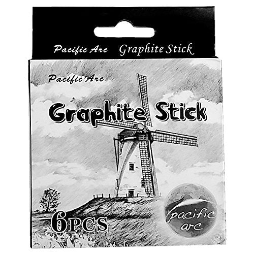 Pacific Arc Graphite Stick: set, artists - (one each 12B,10B,8B,6B,4B,2B) set: 6-piece