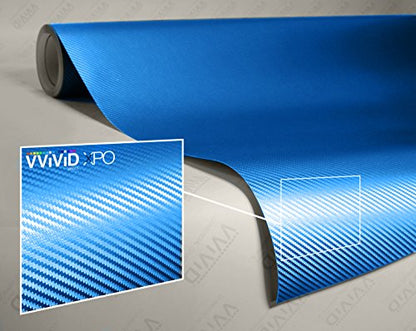 VViViD Craft 3D Carbon Fibre Textured Vinyl Sheet 1ft x 5ft for Silhouette, Cricut and Cameo Machines Including 12" x 12" Sheet of Transfer Paper (Electric Blue) - color: Electric Blue