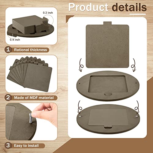 15 Pcs Bat for Pottery Wheel Adapter with Removable Inserts Pottery Bats for Throwing with 12'' Round Outer and 7'' Square Inner with Pins for Potters Clay(Dark Brown) - color: Dark Brown