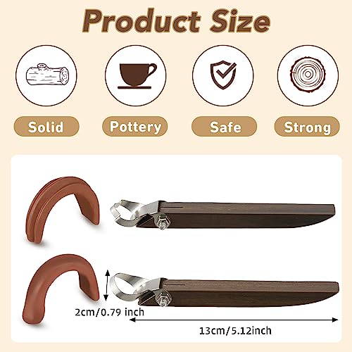Therwen 2 Pcs Mug Handle Carving Tool, Pottery Handle Making Tool, Clay Extruder Trimming for Ceramic Tea Cup Mug Utensil Vase Clay Cutters Sculpture Craft(Classic Style) - color: Classic Style