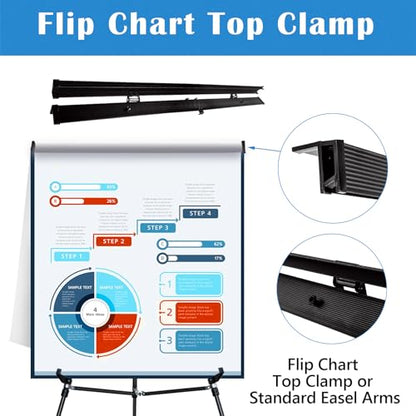 Falling in Art Extra Large 70" High Flip Chart Tripod Display Easel, Black Heavy Duty Aluminum Presentation Stand, Showroom Display Stand for Signs, Paintings, and Posters - style: 70'' Black 1-Pack