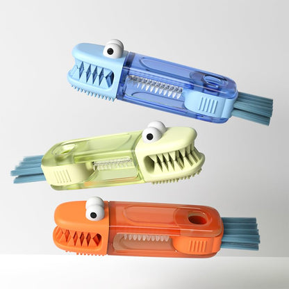 4-in-1 Bottle Cleaning Brush Set, Multifunction Silicone Cup Lid Gap Cleaner, Home Kitchen Crevice Cleaning Tools, 3 Pcs, Blue - color: 3 Pcs_blue