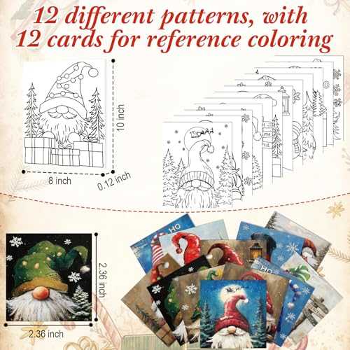 Sherr 12 Pcs Pre Drawn Canvas Pre Printed Canvas for Adults Sip and Paint Party Canvases Painting Kit for Summer Easter Mother's Day Party Favor(Christmas Gnome,8 x 10 Inch) - size: 8 x 10 Inch, style: Christmas Gnome