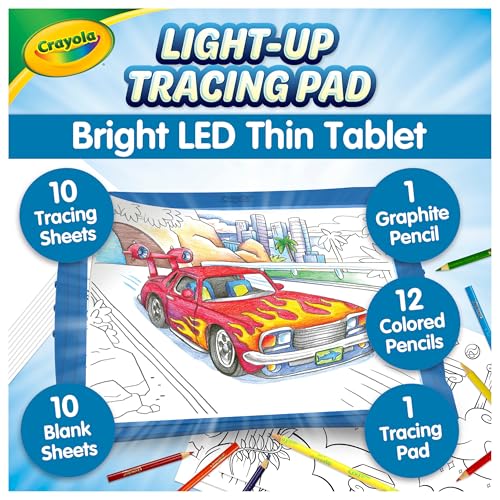 Crayola Light Up Tracing Pad - Blue, Drawing & Tracing Projector for Kids, Sketching Light Box Table, Toys for Kids, Gift for Girls & Boys, Ages 6+ - style: Blue