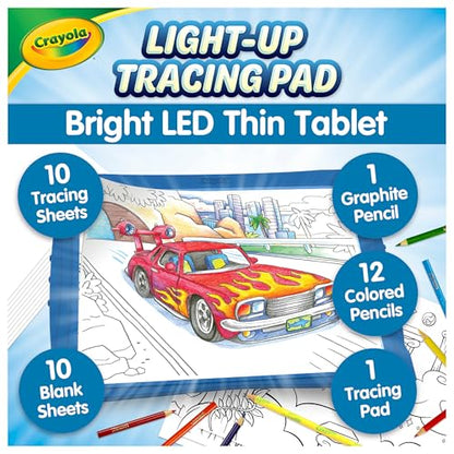 Crayola Light Up Tracing Pad - Blue, Drawing & Tracing Projector for Kids, Sketching Light Box Table, Toys for Kids, Gift for Girls & Boys, Ages 6+ - style: Blue