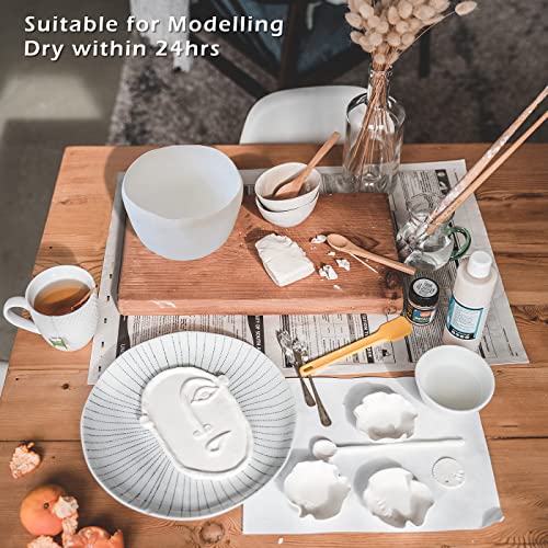 JOAWSOME Natural Air-Dry Clay Kaolin, Non-Toxic All-Purpose Compound 10LBs, All-Purpose Modeling Clay (Terra Cotta)