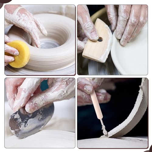 Gersoniel Air Dry Clay Kit 5.51lbs Pottery Clay with 40 Pcs Pottery Tool Sculpting Tool Set All-Purpose Modeling Clays DIY Painting Making Set with Paint, Sculpting Tools, Storage Bag, Craft Lover