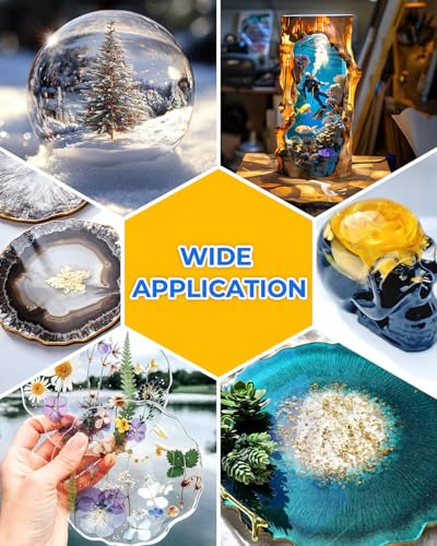 INCLY Deep Pour Epoxy Resin 1.5 Gallon Kit, 2:1 Epoxy Resin Deep Pour for 2 to 4'' Pour Molds Craft, Bubble Free & Crystal Clear Resin Casting for River Table Wood Filler Bar Top Preserving Flowers - size: 1.5 GALLON