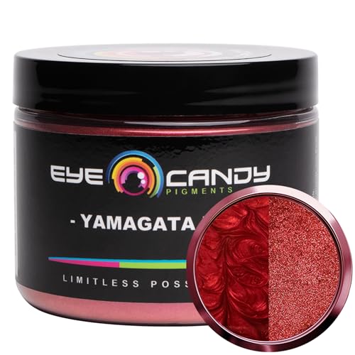 Eye Candy Pigments Premium True Red Mica Powder - Yamagata Red (50gr) - for Epoxy, Resin, Soap, Paint, Woodworking, Acrylic Pouring, Bath Bombs, Fishing Lures - DIY Arts and Crafts Additive - color: Yamagata Red