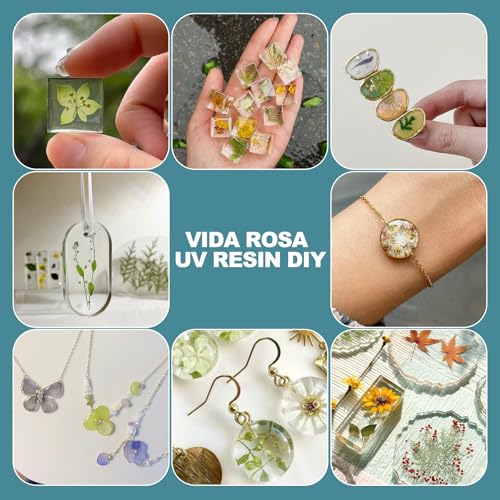 VIDA ROSA 500G UV Resin Upgraded Kit, Featuring High Gloss, High Hardness, and Fast-curing Epoxy Resin, Suitable for Coating, Casting, Bracelets, Jewelry Making, and DIY Crafts. - color: Low viscosity 500g
