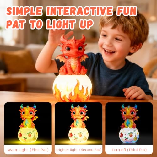 Paint Your Own Dragon Lamp Kit, Arts and Crafts for Kids Ages 8-12, Arts and Crafts for Kids 4-6, DIY Dragon Toys Tap Night Light, Paint Kit Birthday Gifts for Girls Boys Ages 3 4 5 6 7 8 9 10 11 12+ - color: Dragon