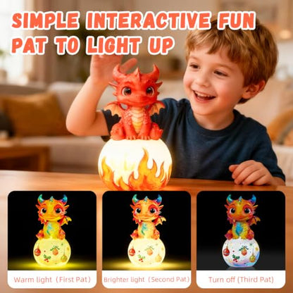 Paint Your Own Dragon Lamp Kit, Arts and Crafts for Kids Ages 8-12, Arts and Crafts for Kids 4-6, DIY Dragon Toys Tap Night Light, Paint Kit Birthday Gifts for Girls Boys Ages 3 4 5 6 7 8 9 10 11 12+ - color: Dragon
