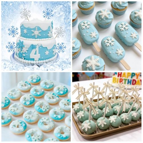 Flower Cookie Cutters,Cake Tools 44 Pcs Snowflake Cookie Cutter Cloud Fondant Cake Plunger Sugarcraft Flowers Leaf Butterfly Heart Shape Decorating Mold DIY Icing Plunger Cutters - color: Flower Cutters