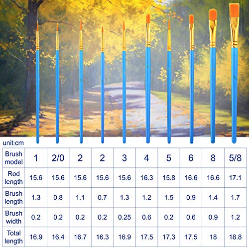 Painting Brush Palette Set, with 6 Packs of 60 Brushes and 6 Palettes,Nylon Brush Head, Suitable for Oil Watercolor, etc., Perfect Art Painting Set. - size: 60 Brushes 6 Palettes