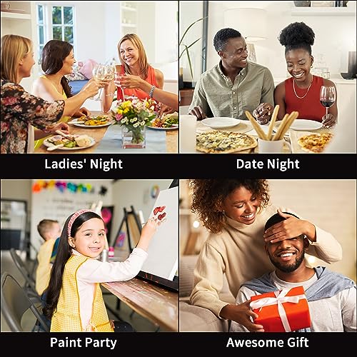 VOCHIC 4 Pack Sip and Paint Kit, Pre Drawn Canvas for Painting for Adults, Girls Night, Couples Painting Kit Date Night Games with Pictures to Paint Starry Sky Party Supplies (8 x 10 in) - size: 8x10, style: style 6