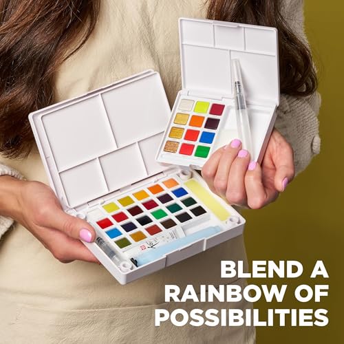 SAKURA Pocket Set Koi Watercolor Kit, 12 Colors Count