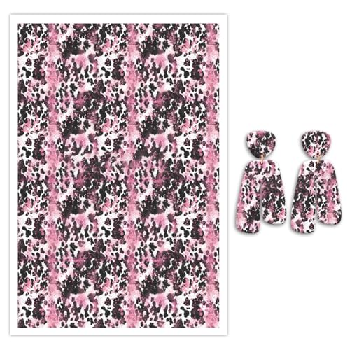 10 Pcs Transfer Paper for Polymer Clay, Pink & Black Leopard Pattern Polymer Clay Transfer Sheets, Water Soluble Transfer Paper Polymer Clay for DIY Art Jewelry Earrings Making Sticker 5.82"X3.93" - color: Leopard Print