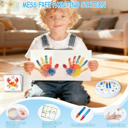 Magic Painting Brush Set for Kids - Mess Free Inkless Drawing Kit, Sensory Art Learning Activities & Toddler Travel Toys, Christmas Birthday Gifts for Boys Girls Ages 3+