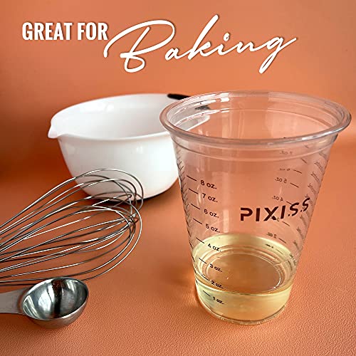 Disposable Epoxy Resin Mixing Cups with Measurements (20-Pack) Pixiss Mixing Cups for Epoxy Resin, Epoxy Mixing Containers, Epoxy Cups For Epoxy Measuring Cups - 20 Resin Mixing Sticks - size: 20 x 10-Ounce