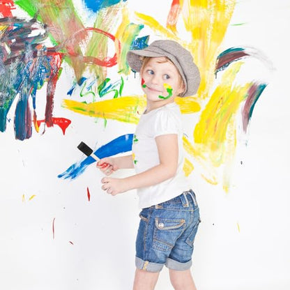 50Pcs Foam Paint Brushes, 1” Sponge Paint Brushes with Wood Handles, Foam Brushes for Painting Staining, Varnish, Touch Up