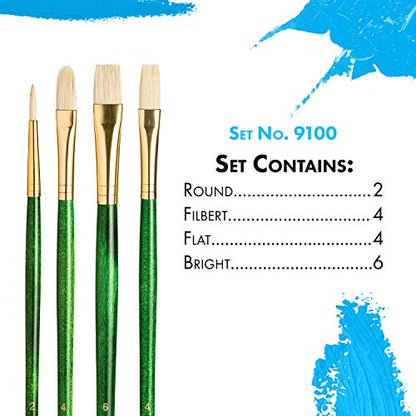 Princeton RealValue Paintbrush, Green - style: Set-9118