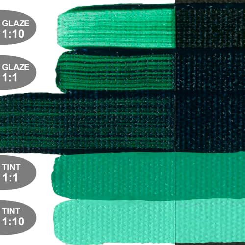 GOLDEN OPEN Slow-Drying Acrylics, Phthalo Green/B.S., 2 fl oz. tube, Professional Acrylic Paint, Transparent - color: Phthalo Green /B.S., size: 2 Fl Oz (Pack of 1)