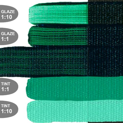 GOLDEN OPEN Slow-Drying Acrylics, Phthalo Green/B.S., 2 fl oz. tube, Professional Acrylic Paint, Transparent - color: Phthalo Green /B.S., size: 2 Fl Oz (Pack of 1)