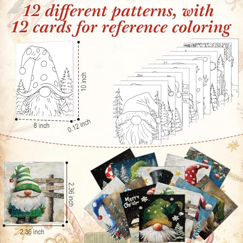 Sherr 12 Pcs Pre Drawn Canvas Pre Printed Canvas for Adults Sip and Paint Party Canvases Painting Kit for Summer Easter Mother's Day Party Favor(Xmas Gnome,8 x 10 Inch) - size: 8 x 10 Inch, style: Xmas Gnome
