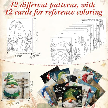 Sherr 12 Pcs Pre Drawn Canvas Pre Printed Canvas for Adults Sip and Paint Party Canvases Painting Kit for Summer Easter Mother's Day Party Favor(Xmas Gnome,8 x 10 Inch) - size: 8 x 10 Inch, style: Xmas Gnome