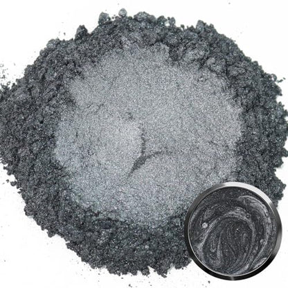 Matio Grey Mica Powder for Epoxy Resin, 1.8oz/ 50g Pearlescent Effect Mica Powder Natural Color Pigment for Soap Making, Bath Bomb, Candle Dye, Resin Craft, Paint, Nails Art, Jewelry, Slime Pigment - color: Grey