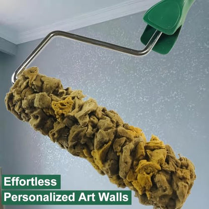 Natural Sea Sponge Mini Roller, 6 Inch - Art Paint Wall Texture Tool | Super Absorbent, Natural Texture | Ideal for Pros & DIY, Efficiently Creates Vivid Wall Patterns (XG-3880) - style: XG-3880