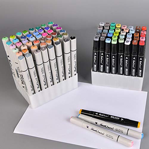 Penholder 30/36/40/48 Slots Plastic Marker Pen Box Storage Holder Brush Pencil Rack Table Stand Paint Brushes Holding Organizer, 14.3x10.7x5cm