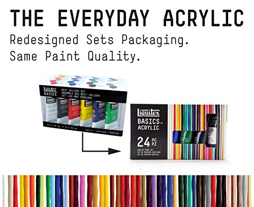 Liquitex BASICS Acrylic Paint Set, 24 x 22ml (0.74-oz) Tube Paint Set - style: 24 x 22ml (0.74-oz)
