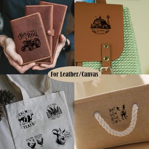 ZMRU 24 Sheets of Watercolor Style Rub on Transfers for Crafts - Perfect for Glass, Porcelain, Leather, Canvas, and Fabric Projects - IOD Transfers Included,3 * 3inch (Black & White Farms) - style: Black & White Farms