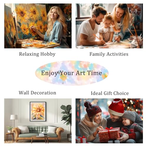 Natuyalo Paint by Numbers for Adults - DIY Adult Paint by Number Kits Painting on Canvas Dog on Sofa Painting by Numbers for Beginners, Animal Art Craft Kits for Adults (16x20 Inch) - color: ART-02